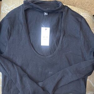 Keyhole Mock long sleeve